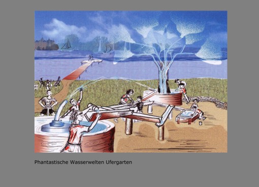 Illustration: Entwurfsskizze für den Erlebnisraum Wasserwelten Illustration: Entwurfsskizze für den Erlebnisraum Wasserwelten