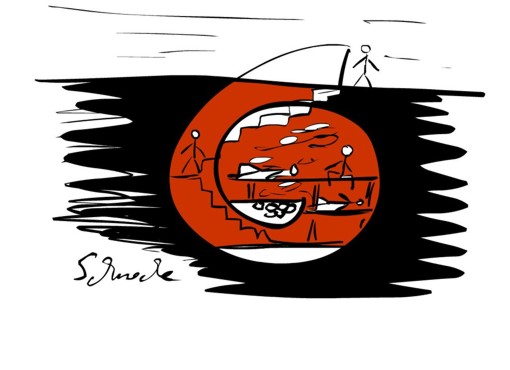 Illustration: Skizze Erdsauna Illustration: Skizze Erdsauna