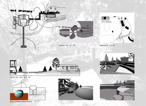 Illustration: Entwurf und Plan einer Erdsauna Illustration: Entwurf und Plan einer Erdsauna