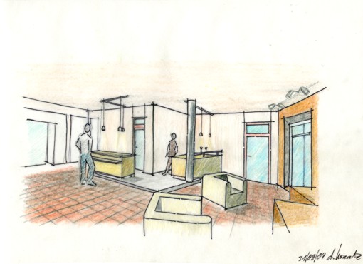 Illustration: Perspektive Eingangsfoyer, Stellshagen Illustration: Perspektive Eingangsfoyer, Stellshagen