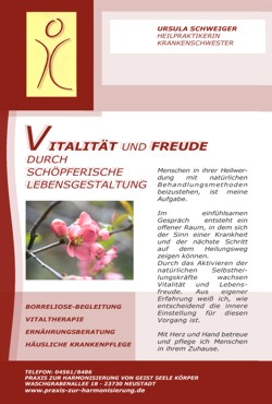 Entwurfsgestaltung Plakat für eine Heilpraktikerin Entwurfsgestaltung Plakat für eine Heilpraktikerin