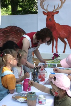 Malaktion beim Kinder- und Umwelttag 2010, Güstrow Malaktion beim Kinder- und Umwelttag 2010, Güstrow