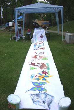 Malaktion beim Kinder- und Umwelttag 2009, Schwerin Malaktion beim Kinder- und Umwelttag 2009, Schwerin