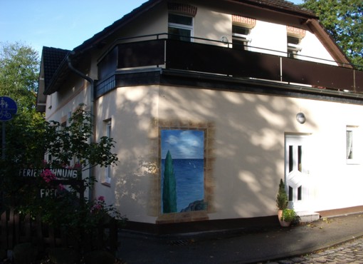 Illusionsmalerei: Mediterraner Meeresblick, Ferienwohnung Illusionsmalerei: Mediterraner Meeresblick, Ferienwohnung