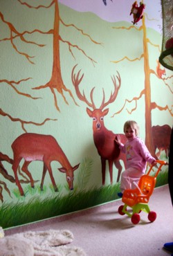 Wandmalerei: Waldtiere für Svenja, 2 Jahre, Schwerin