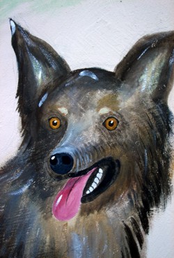 Wandmalerei: Hund